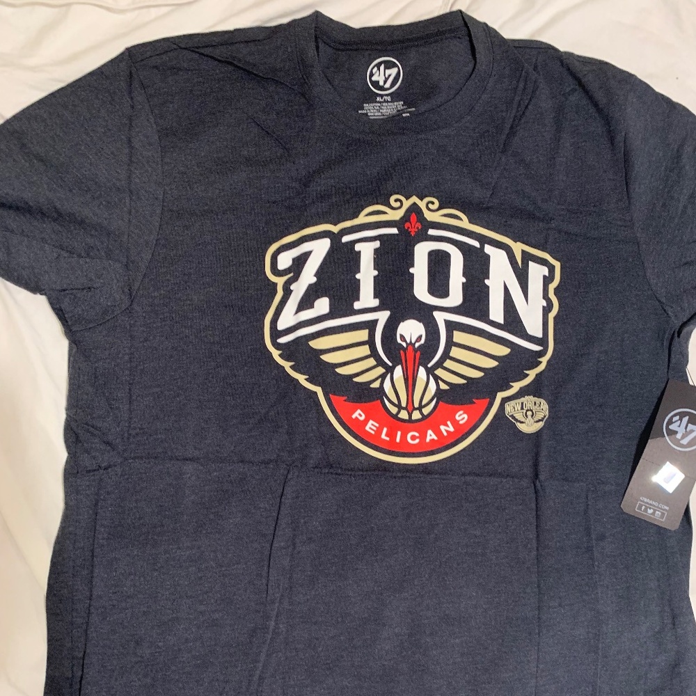 Zion Williamson New Orleans Pelicans 47 brand t-shirt mens XL blue